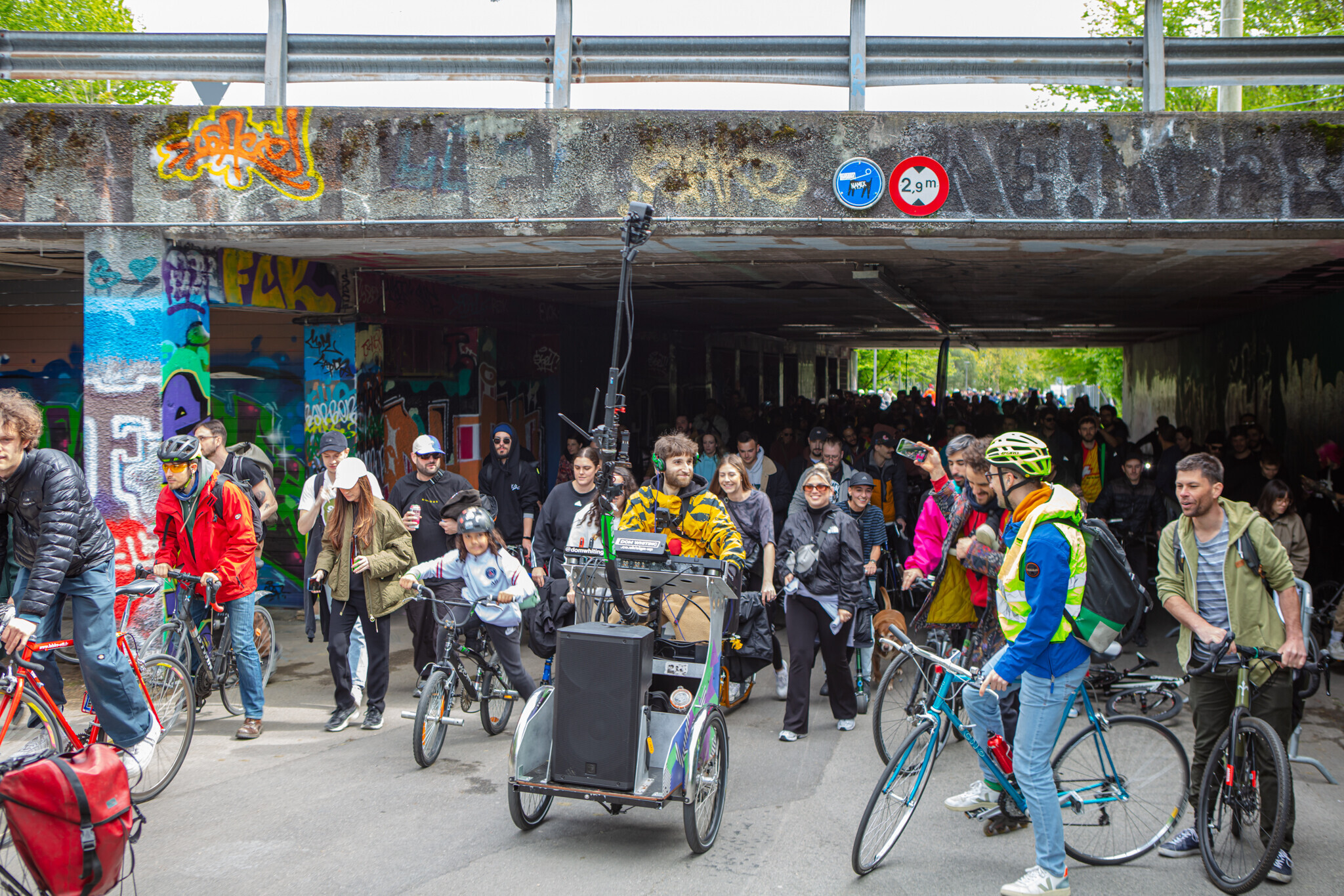 Manif A1a velo pieton Maladiere
