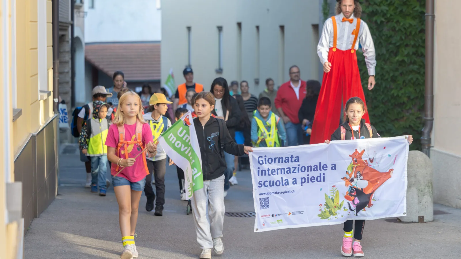 Journée internationale à pied à l'école Balerna Ticino