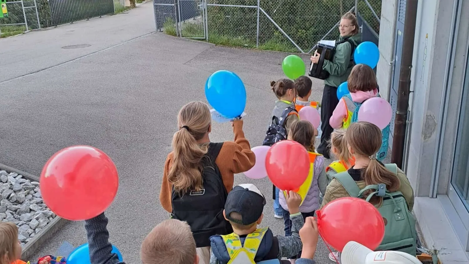 Journée internationale à pied à l'école  Vaulruz-sâles Fribourg