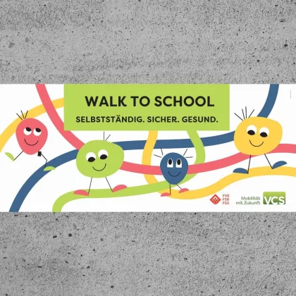 Banderole walk to school