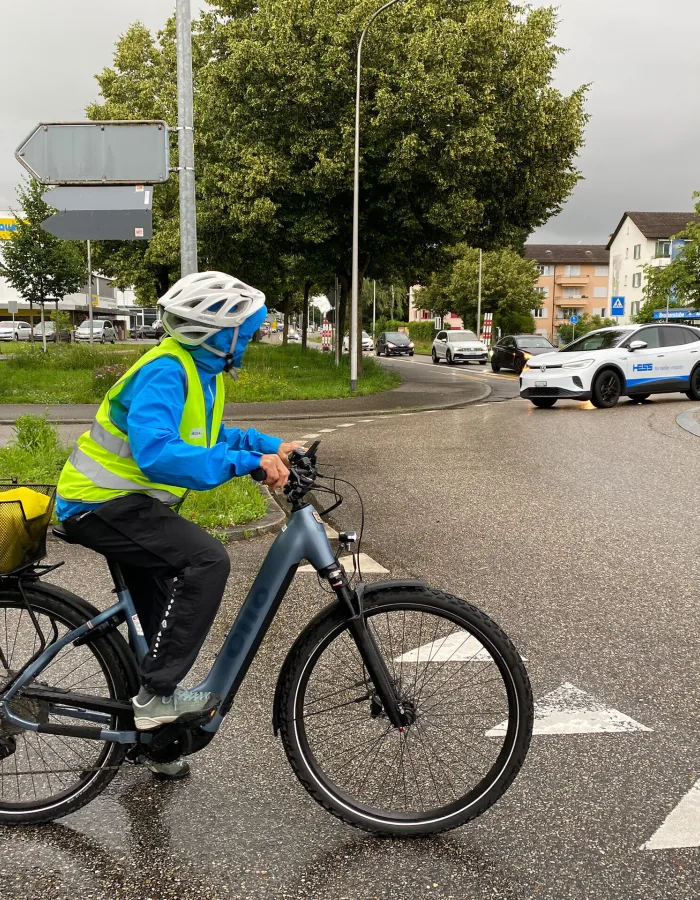 Conducteur de vélo électrique Cours Route