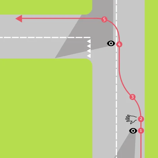 Grafik Linksabbiegen
