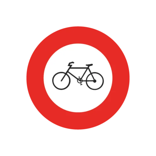 Circulation interdite aux cycles et cyclomoteurs